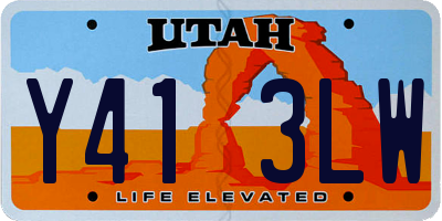 UT license plate Y413LW