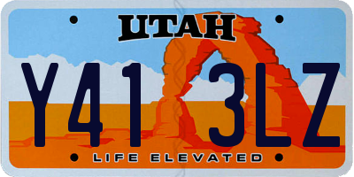 UT license plate Y413LZ