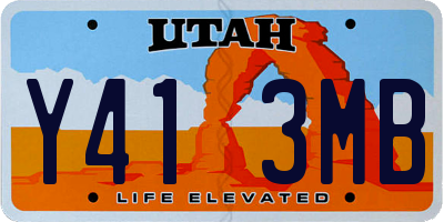 UT license plate Y413MB