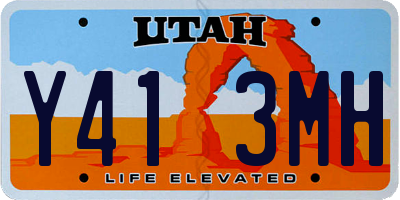 UT license plate Y413MH