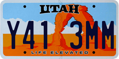 UT license plate Y413MM