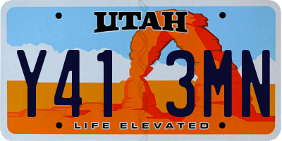 UT license plate Y413MN