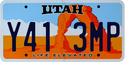 UT license plate Y413MP