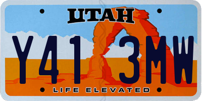 UT license plate Y413MW
