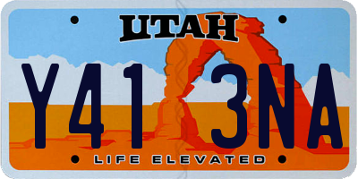 UT license plate Y413NA