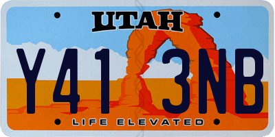 UT license plate Y413NB