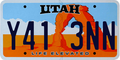 UT license plate Y413NN