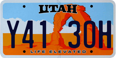 UT license plate Y413OH