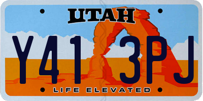 UT license plate Y413PJ