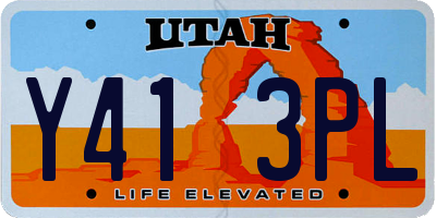UT license plate Y413PL