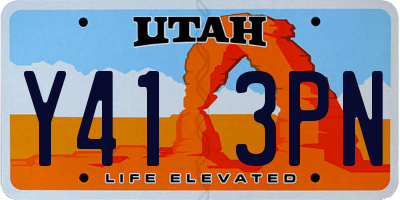 UT license plate Y413PN