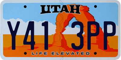 UT license plate Y413PP