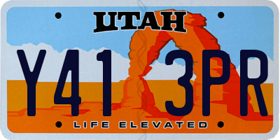 UT license plate Y413PR
