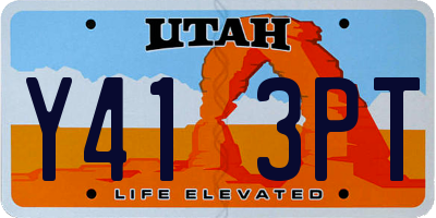UT license plate Y413PT