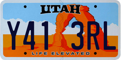 UT license plate Y413RL