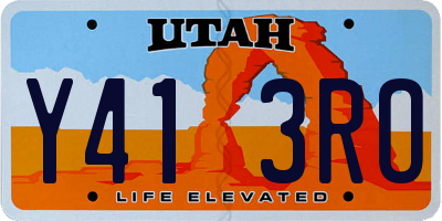 UT license plate Y413RO