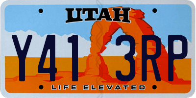 UT license plate Y413RP