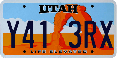 UT license plate Y413RX