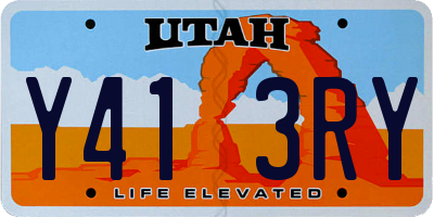UT license plate Y413RY