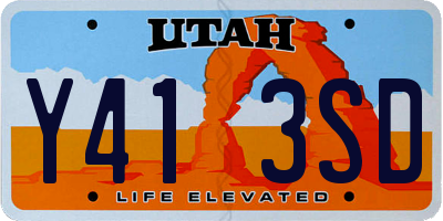 UT license plate Y413SD