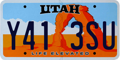 UT license plate Y413SU
