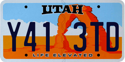 UT license plate Y413TD