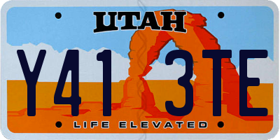 UT license plate Y413TE