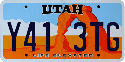 UT license plate Y413TG