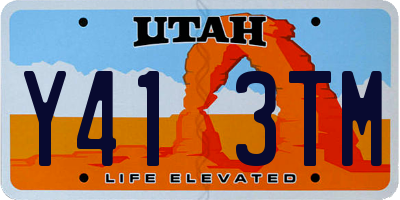UT license plate Y413TM