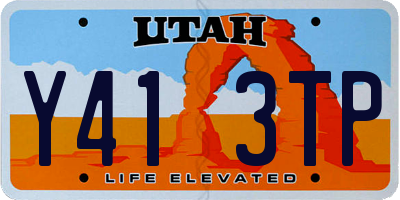 UT license plate Y413TP