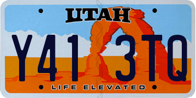 UT license plate Y413TQ