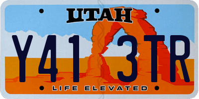 UT license plate Y413TR