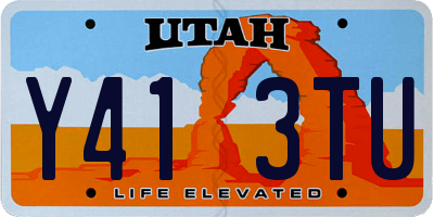 UT license plate Y413TU
