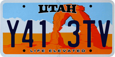 UT license plate Y413TV