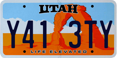 UT license plate Y413TY
