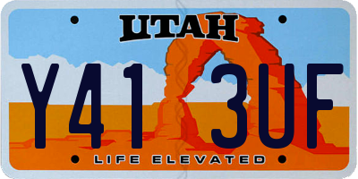 UT license plate Y413UF