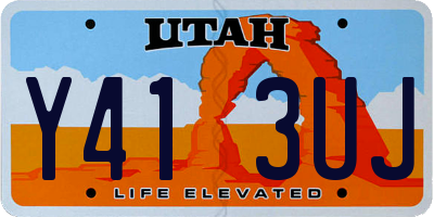 UT license plate Y413UJ
