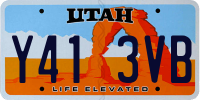 UT license plate Y413VB