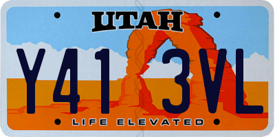 UT license plate Y413VL