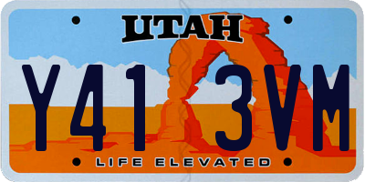 UT license plate Y413VM