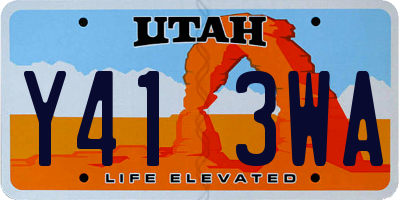 UT license plate Y413WA