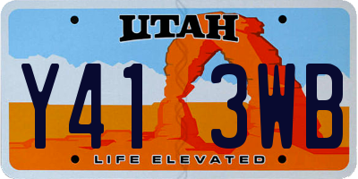 UT license plate Y413WB