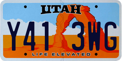 UT license plate Y413WG