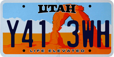 UT license plate Y413WH