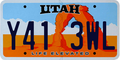 UT license plate Y413WL