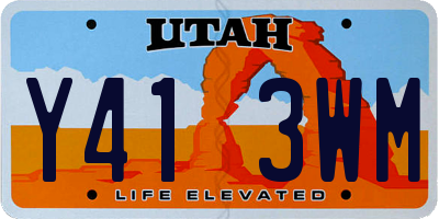UT license plate Y413WM