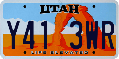 UT license plate Y413WR