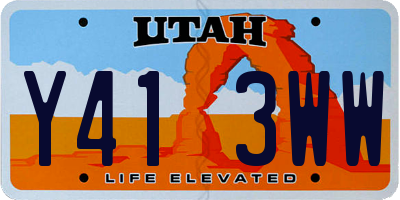 UT license plate Y413WW