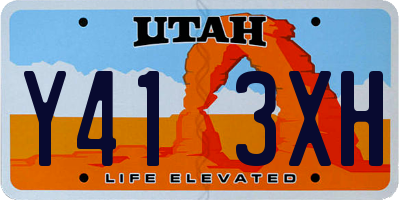 UT license plate Y413XH