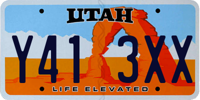 UT license plate Y413XX
